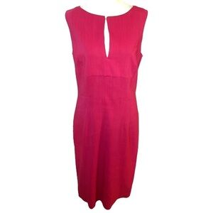 Piazza Sempione Pink V-Neck Sheath Dress Size 44